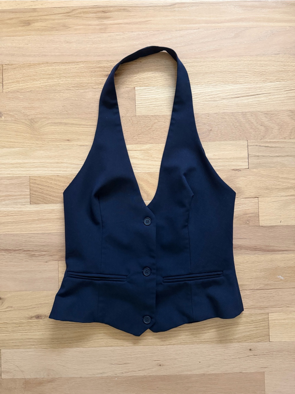 Zara Navy Halter Vest